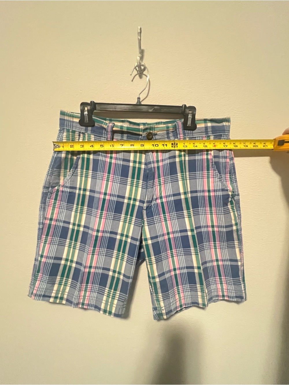 St. John's Bay Blue Plaid Shorts - Picture 8 of 8